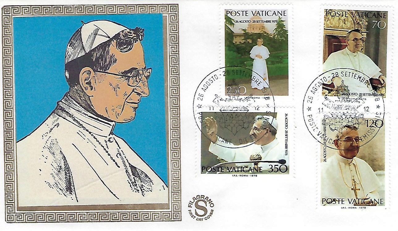 Set of 4 Vatican #641-644 Pope John Paul I Stamps 